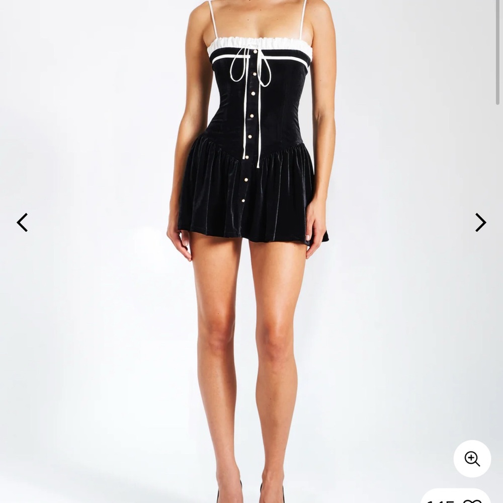 Black Ruffled Tie Front Sundress